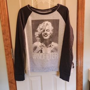 Marilyn Monroe #no filter cropped sweatshirt sz Large